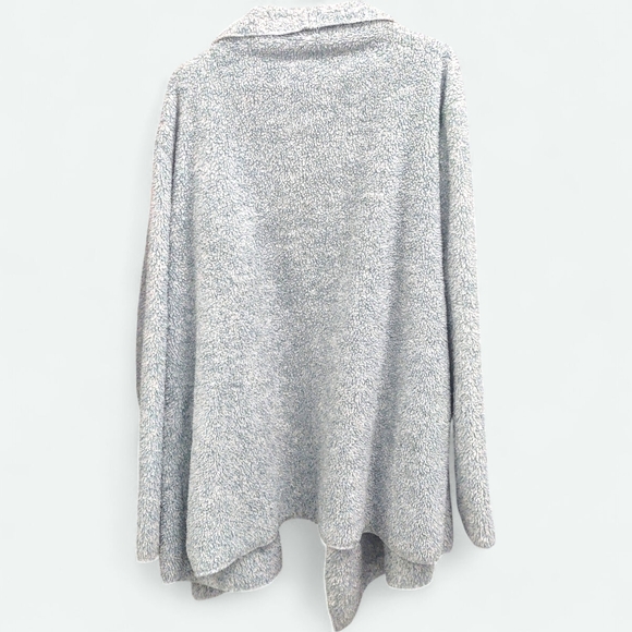 Hugs from Soft Surroundings Cozy Plush Blue-Green Single-Button Cardigan OSFA - Picture 3 of 14